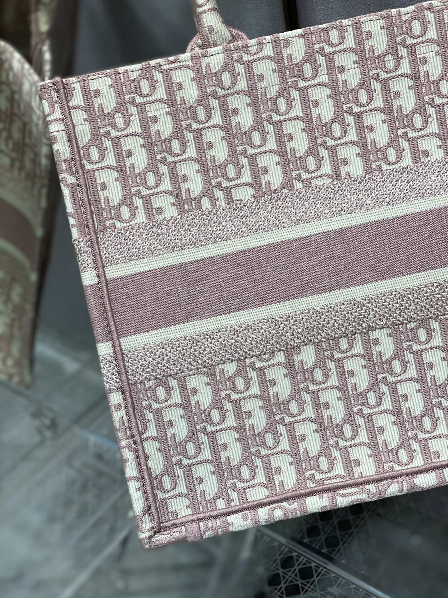 Dior Book Tote-小號36.5cm-粉色老花