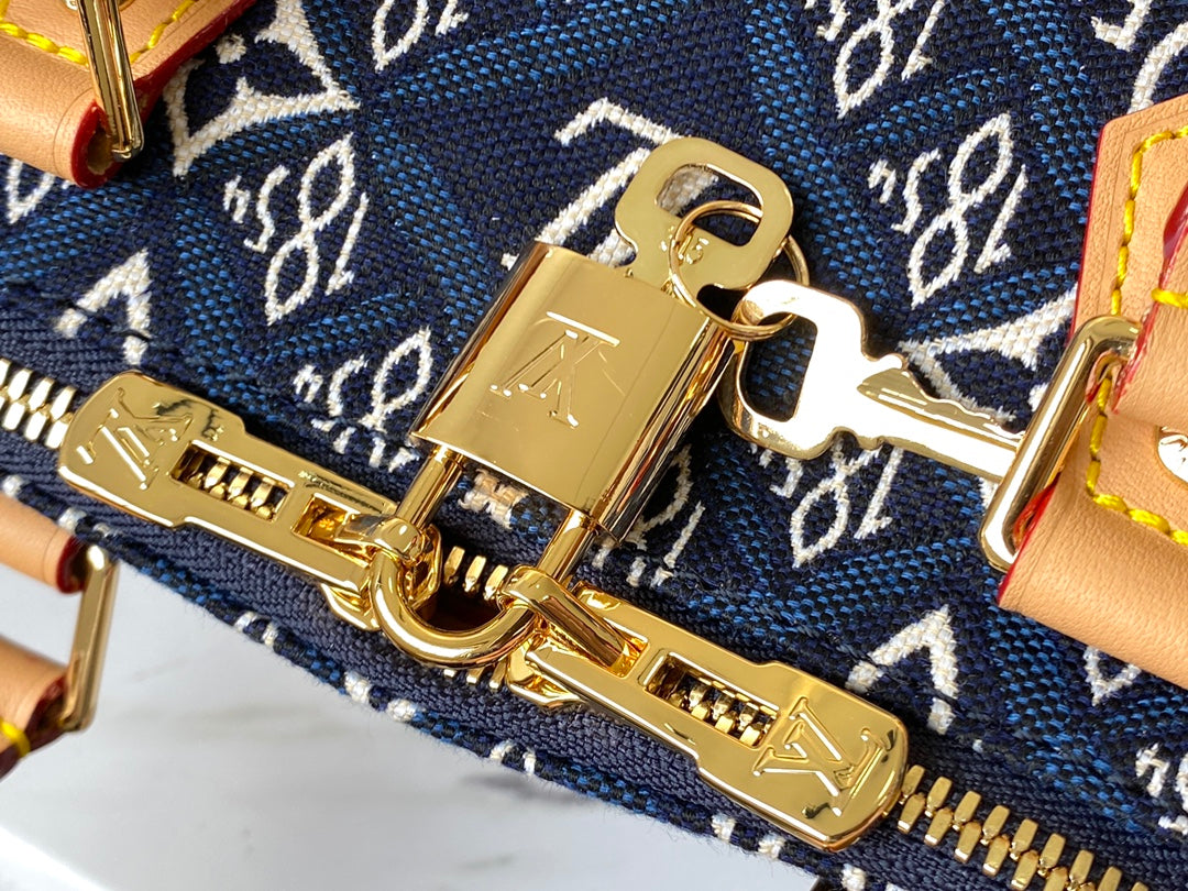 LV M57400 Speedy Bandoulière 25 手袋 Since 1854 提花織物