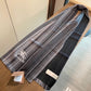 巴B家-條紋戰馬圍巾 32*180cm 羊絨 灰色