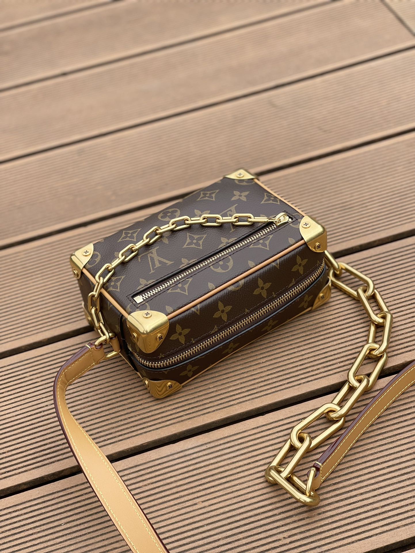 M68906 路L家-Mini Soft Trunck老花盒子包