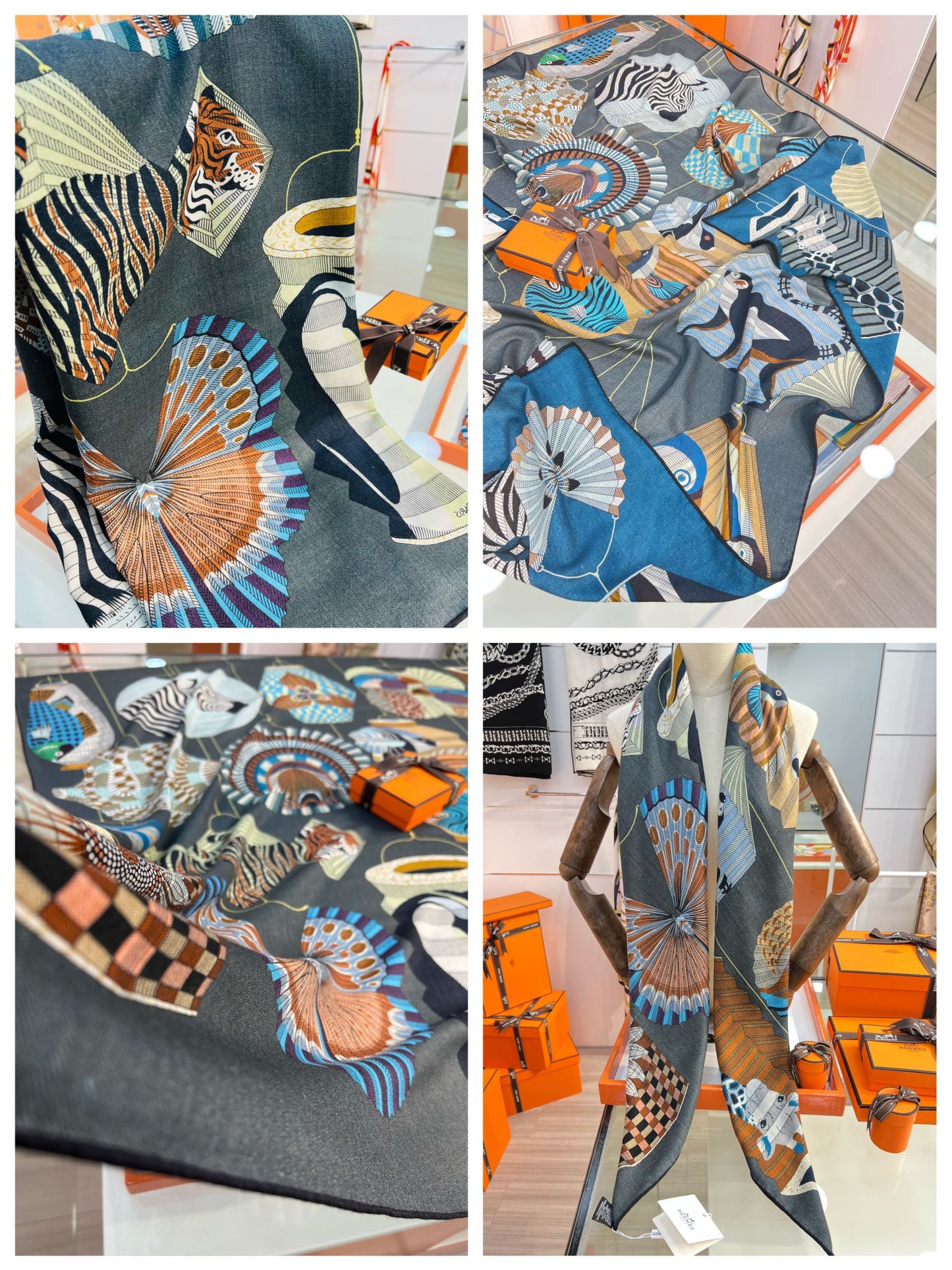 小愛款-雙面絲絨大方巾 140cm 003