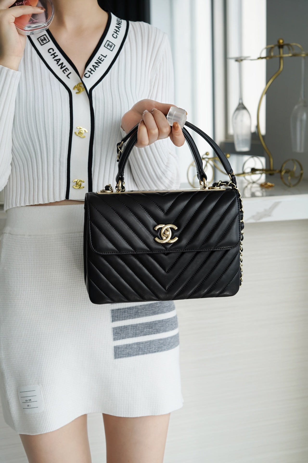 小香家-Trendy CC-V紋經典黑-25cm