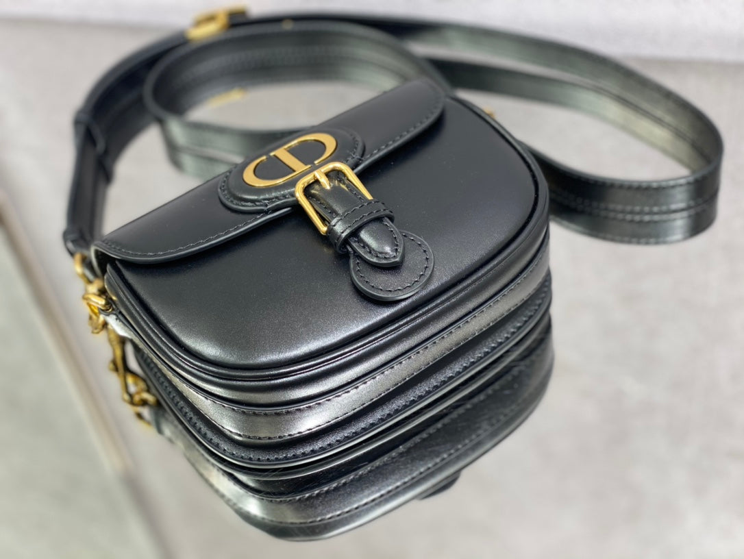 Dior Bobby-小號18cm-黑色牛皮