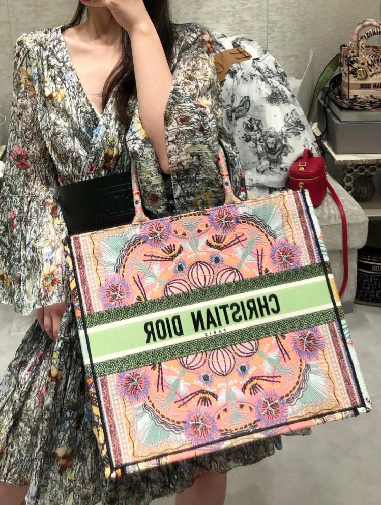 Dior Book Tote-大號41.5cm-多色花朵