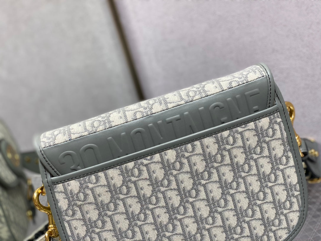 Dior Bobby-大號27cm-灰色老花