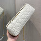 Dior Caro 大號28cm-白色小牛皮