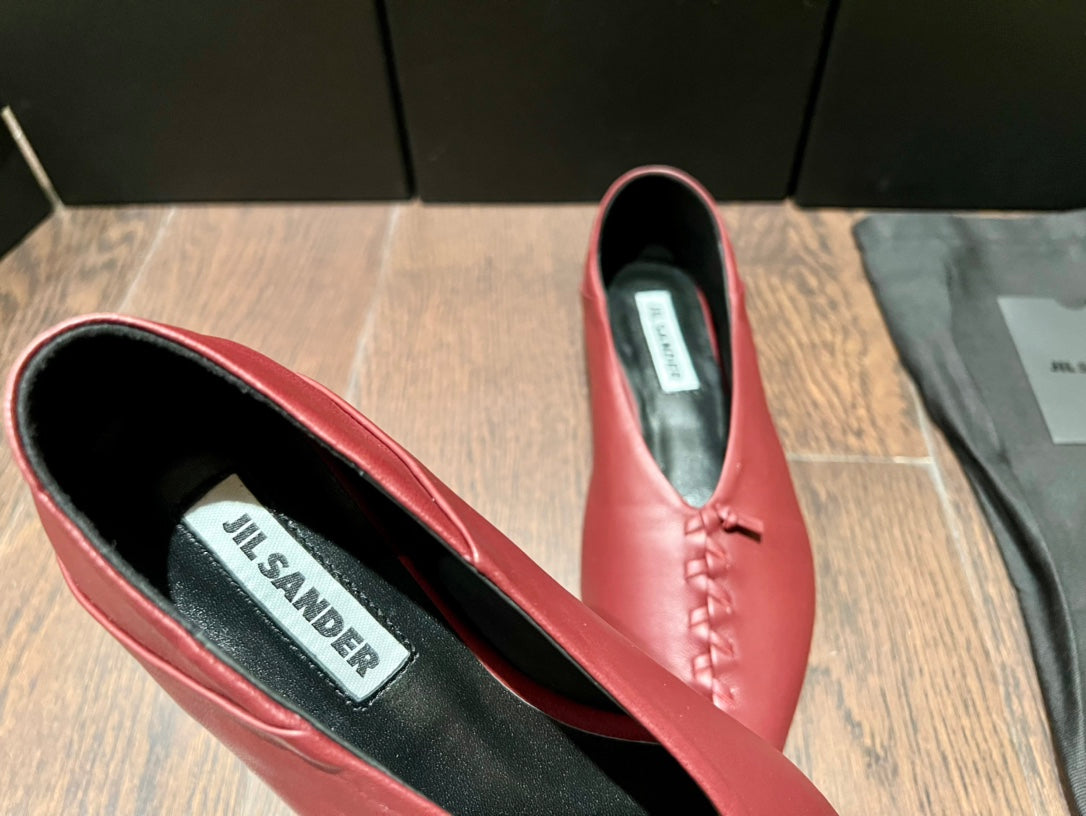 Jil sander-2022秋冬 尖頭拼接鞋面懶人鞋