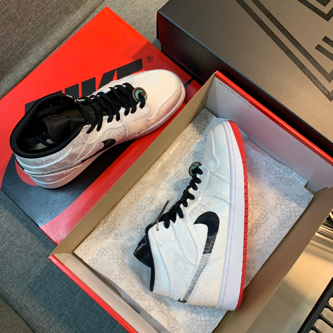 N1K-Air Jordan AJ1 高筒板鞋 休閒鞋 白色