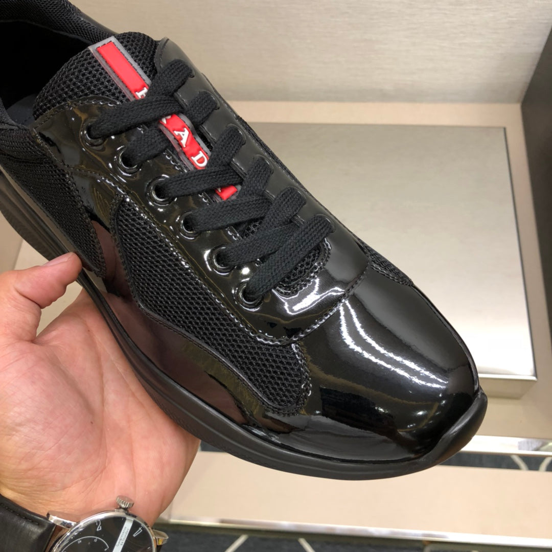 Pra-小牛皮 休閒運動鞋 黑色