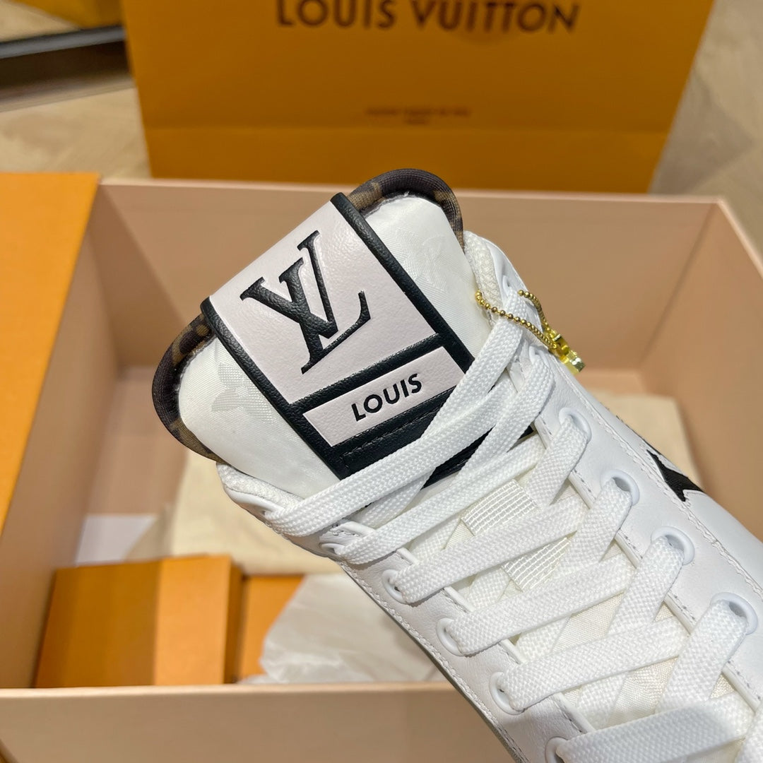 LV鞋-LV Trainer 高筒 運動鞋休閒鞋 灰白款