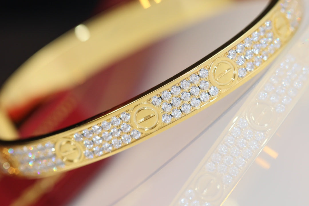 Cartier Love寬版滿天星手鐲