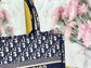 Dior Book Tote-小號36.5cm-深藍老花