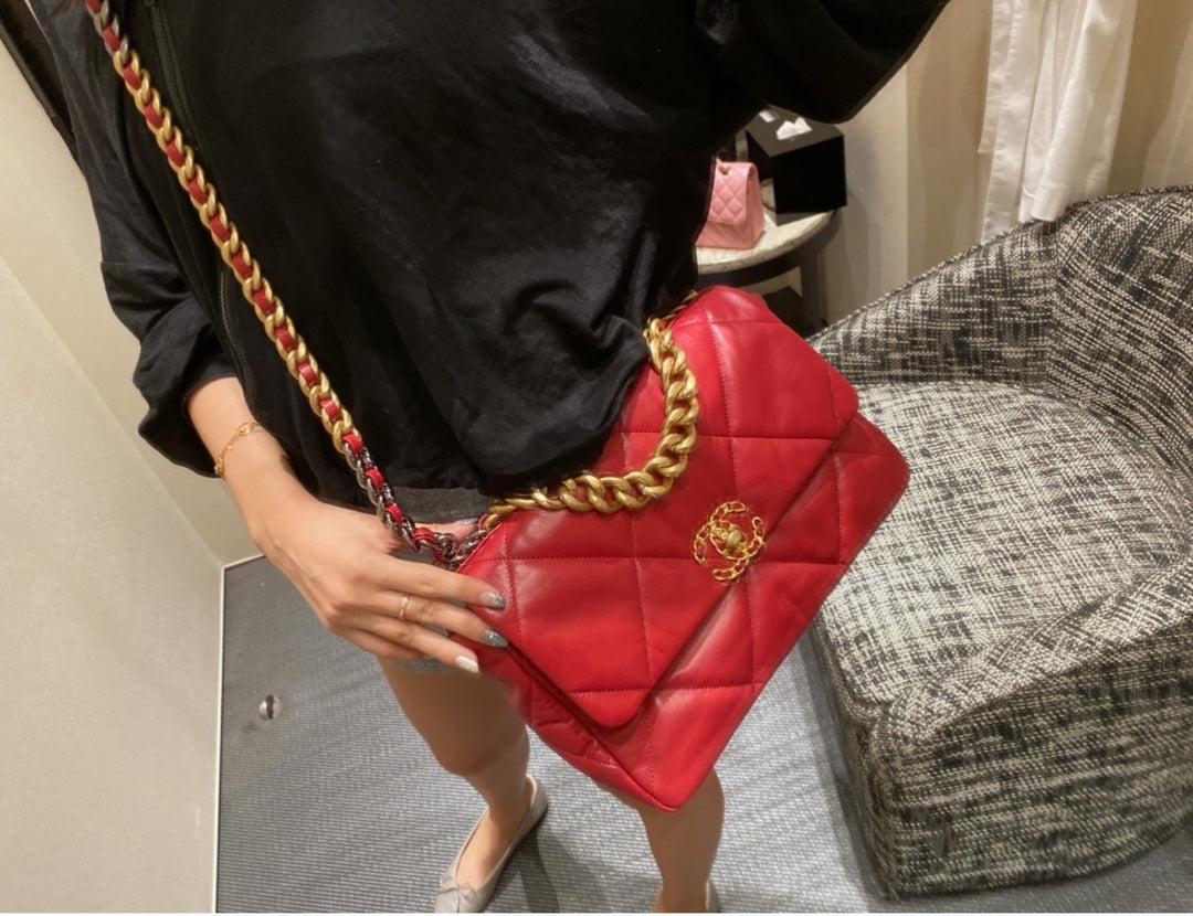 Chanel 19Bag-中號紅色