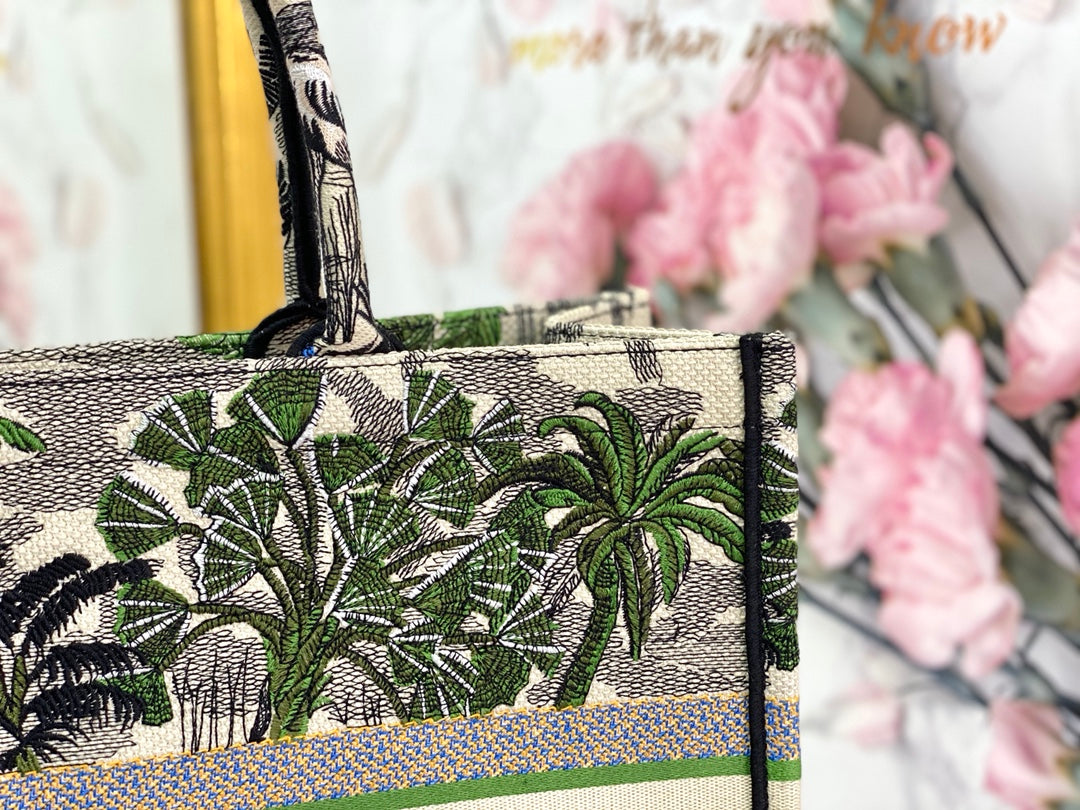 Dior Book Tote-大號41.5cm-綠椰子樹