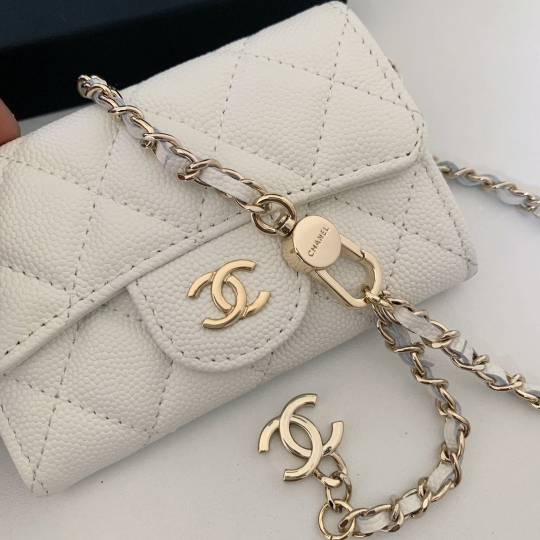 Chanel CF 鏈條零錢卡包