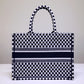 Dior Book Tote-小號36.5cm-黑色波點
