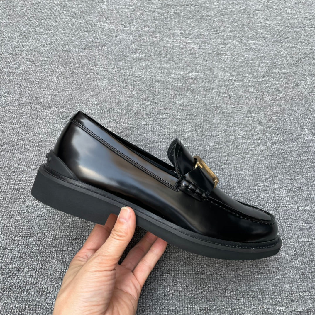 Tod-休閒皮鞋 福樂鞋 黑色
