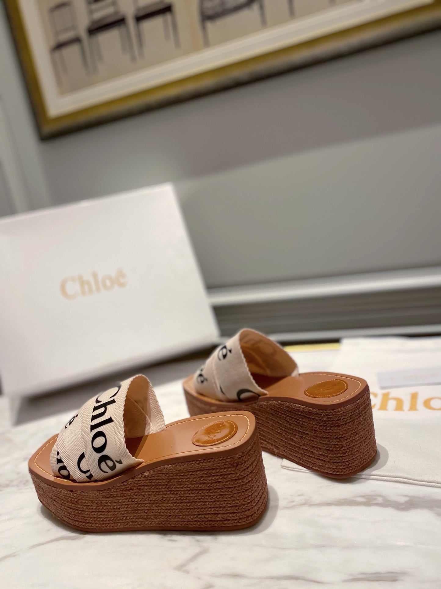 Chloe鞋-Chloe Woody Wedge Mule 厚底拖鞋