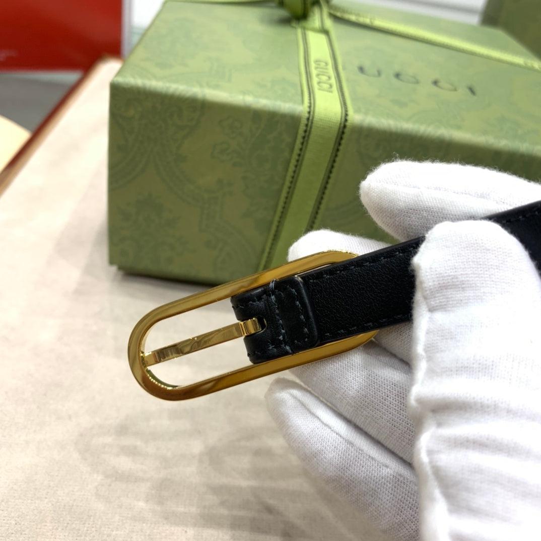 古G家-黑色皮帶-1.5cm