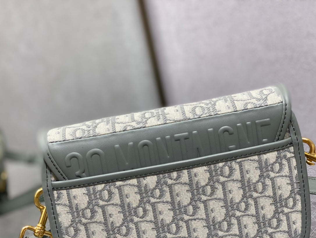 Dior Bobby-中號22cm-灰色老花