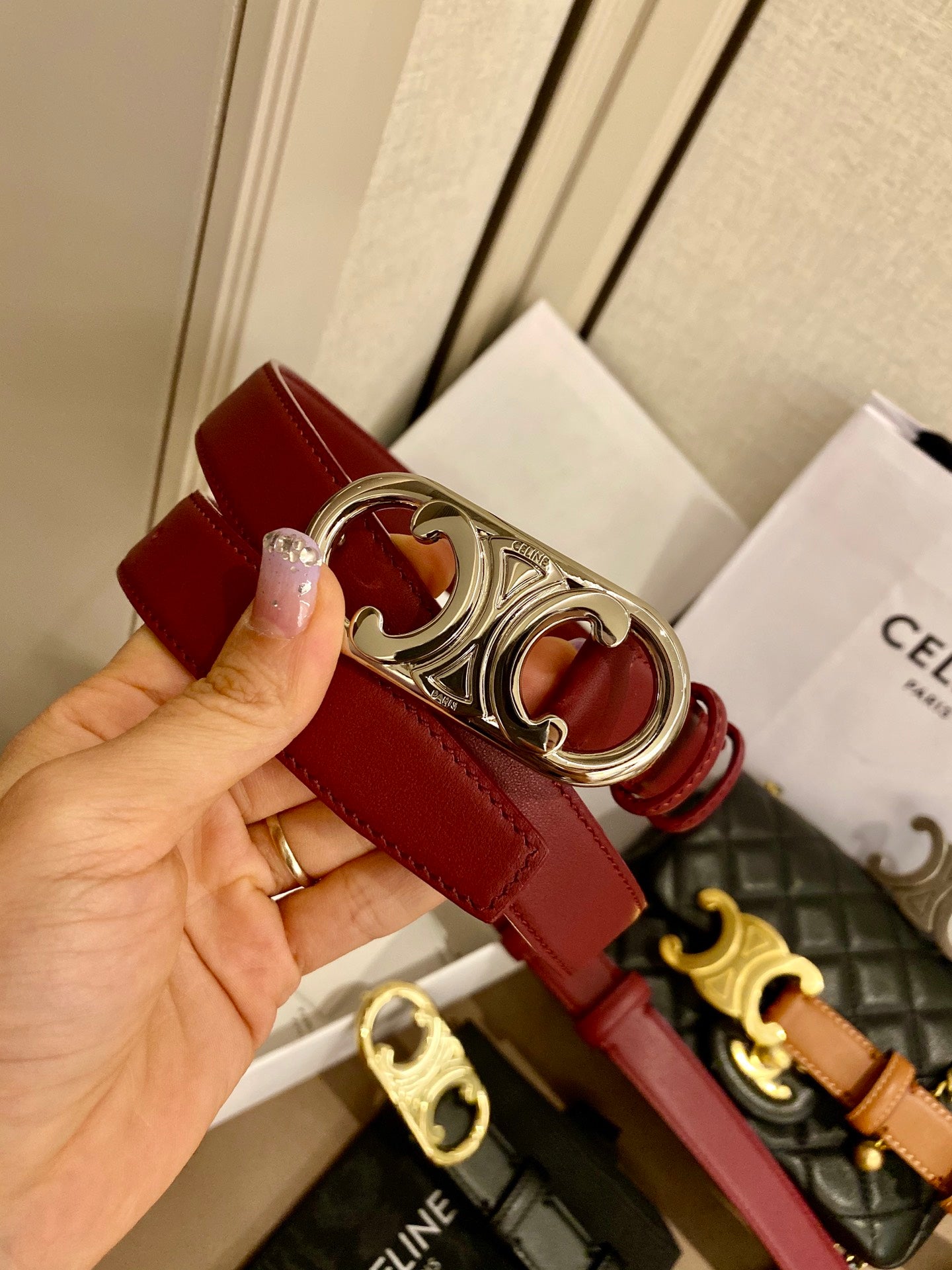 賽C家-紅色皮帶-2.0cm