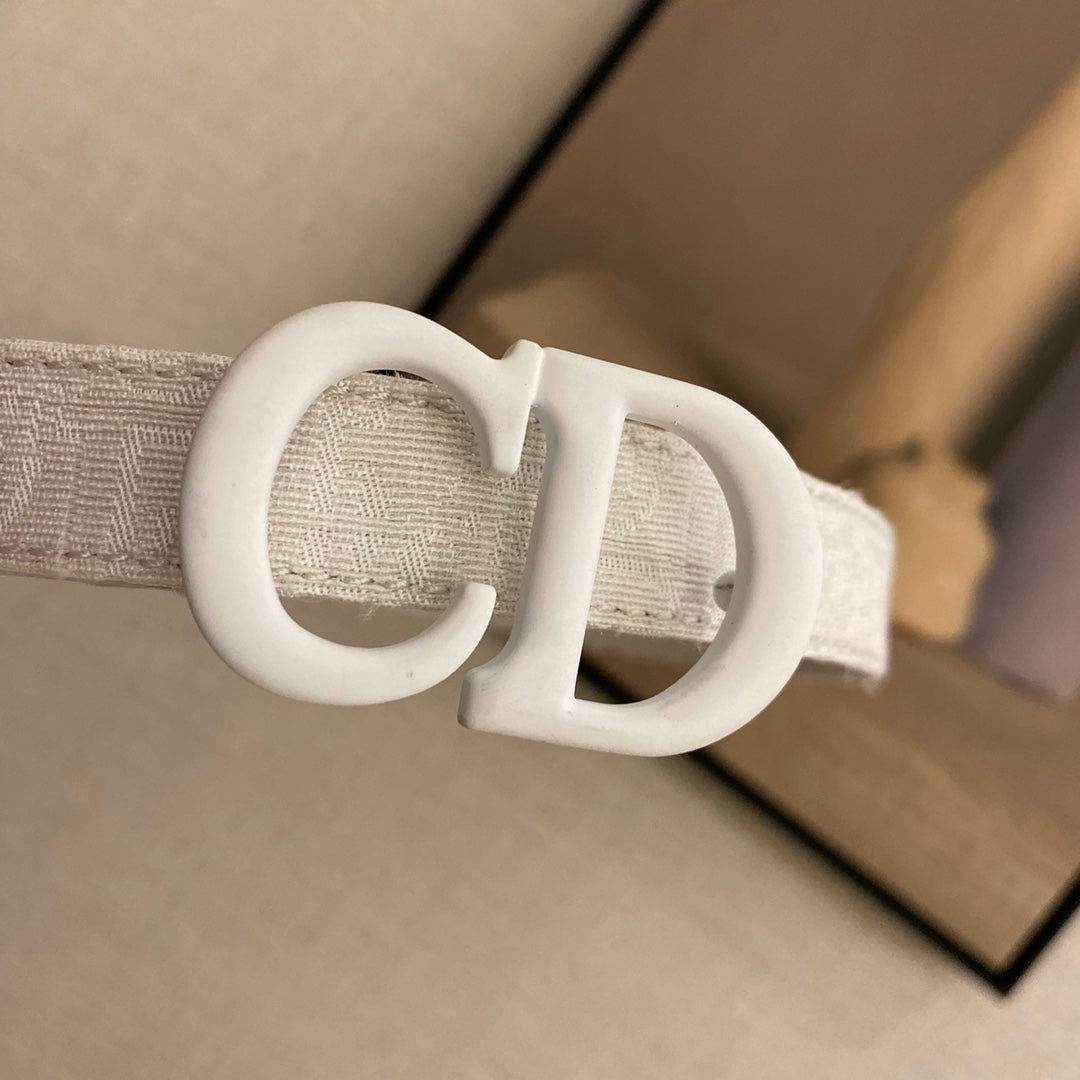 迪D家-白色皮帶-2.0cm
