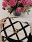 Chanel 19Bag 牛皮款-黑白格紋