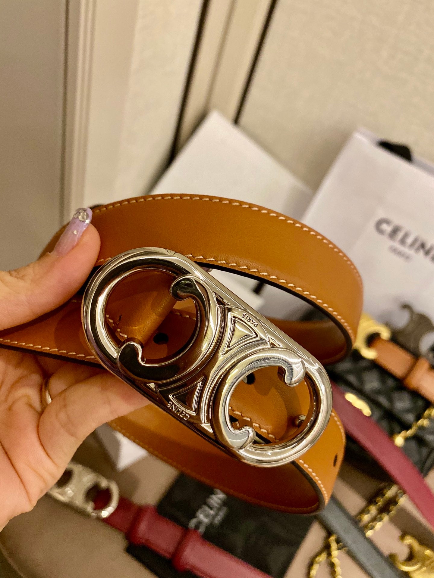 賽C家-咖色皮帶-2.0cm