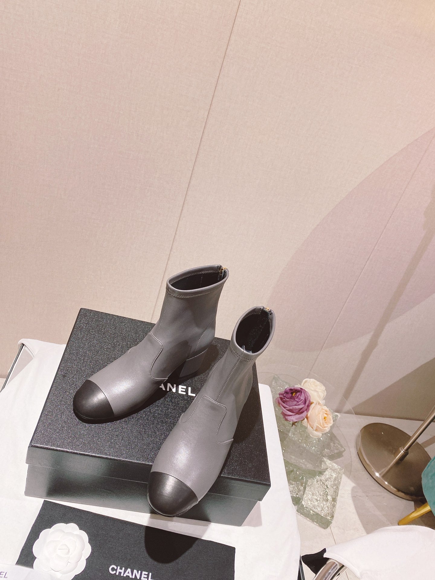 小香家-經典羊皮馬克線工藝靴-跟高5.5cm（尺碼35-39，40、41訂製）