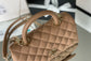 Chanel coco handle CF 小號-杏色牛皮-香檳金扣