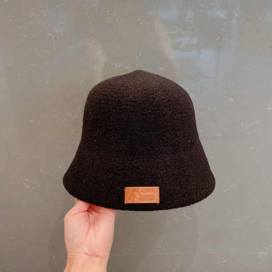 羅L威-兔絨漁夫帽 黑色