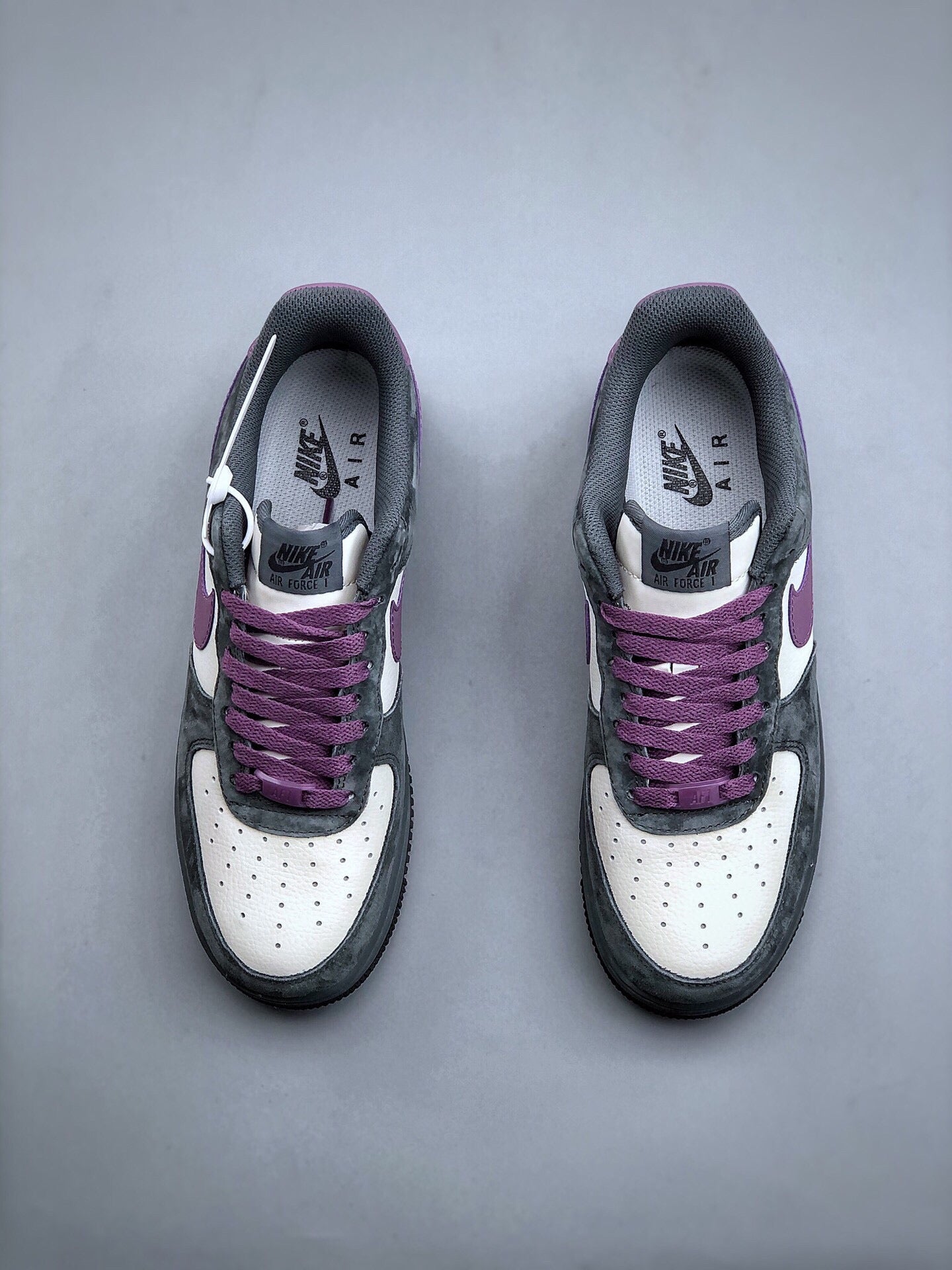 N1KE-Air Force 1 ’07 男女同款 灰紫色