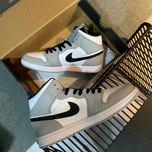 N1K-AJ1Mid 高筒板鞋 休閒鞋 白灰色