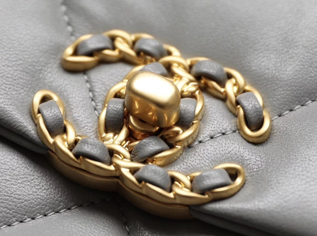 Chanel 19Bag-中號灰色