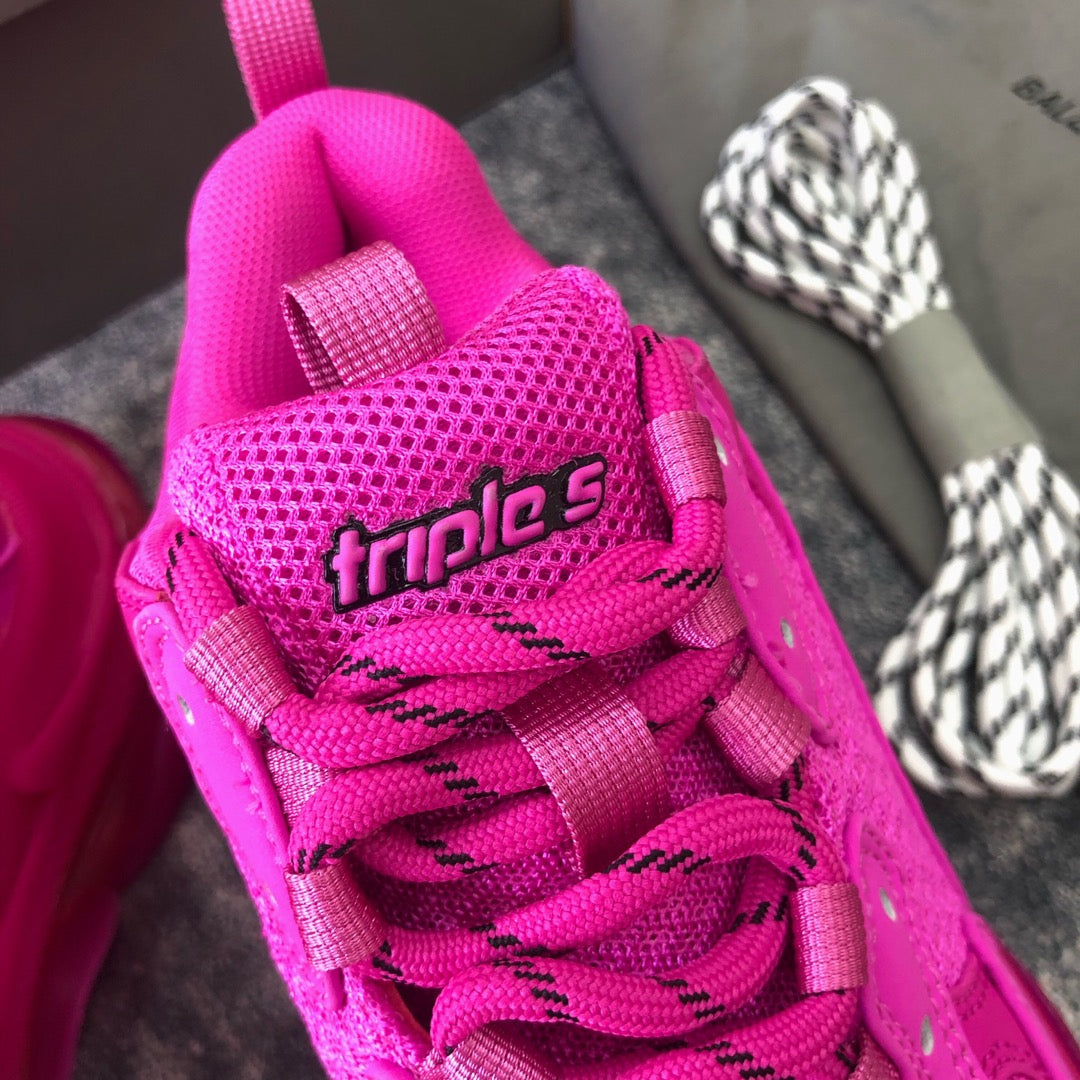 巴黎世-triples 運動 老爹鞋 桃粉色