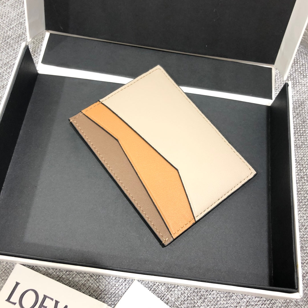 Loewe Plain Card Holder 多色拼接皮革卡包