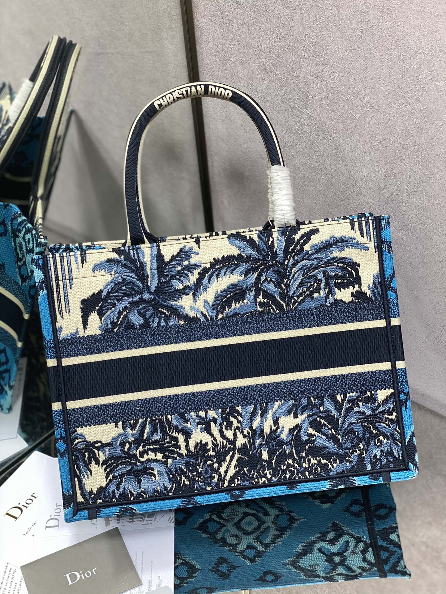 Dior Book Tote-小號36.5cm-夏日椰林