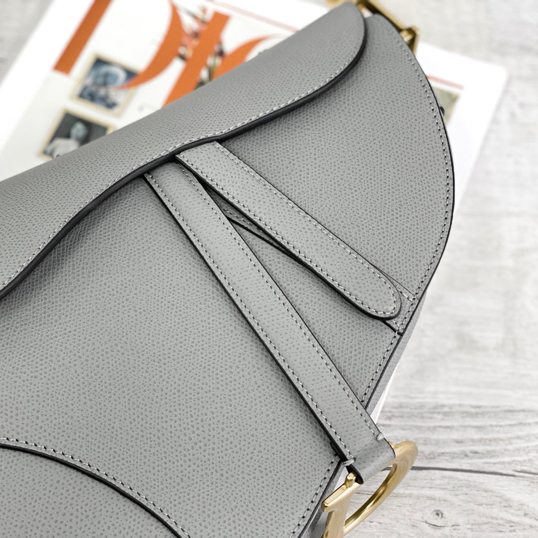 Dior Saddle 馬鞍包-手掌紋-大號石灰色-25.5cm