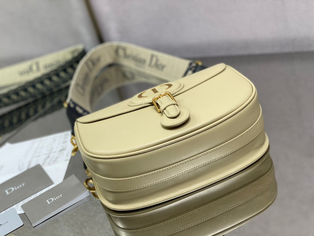 Dior Bobby-大號27cm-奶油杏色牛皮