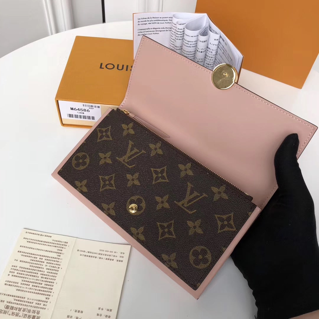 LV M64585 Flore 翻蓋長夾
