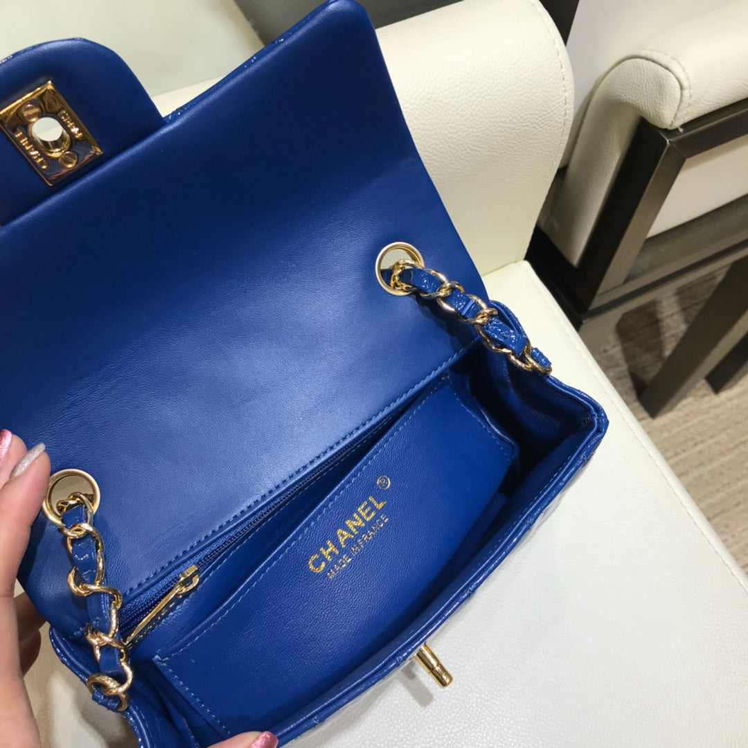小香家-CF包 漆皮 金鍊 20cm