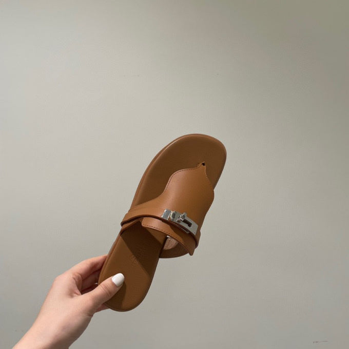 小愛款-Kelly牛皮拖鞋