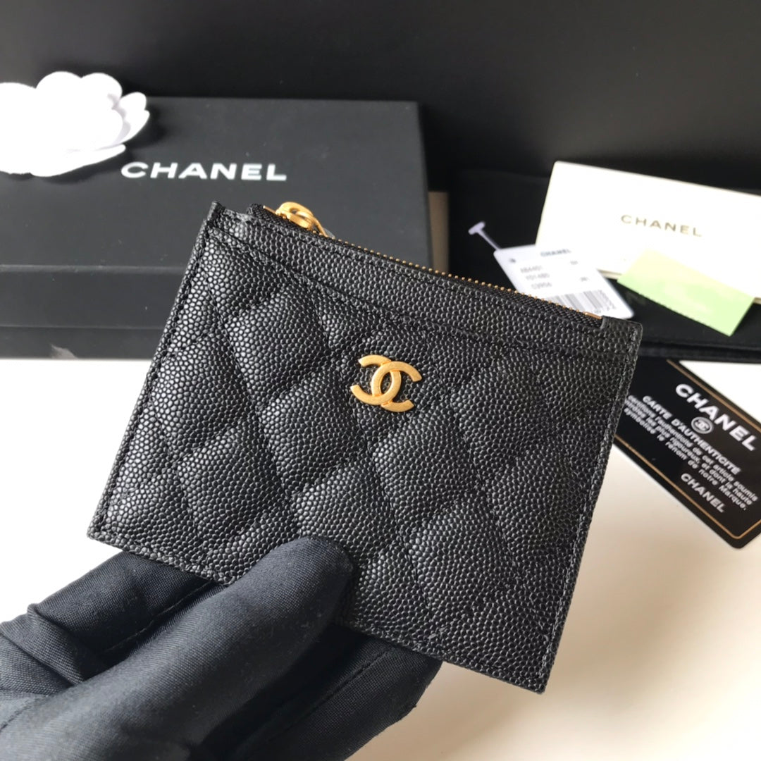 Chanel 拉鍊卡包-扁卡包