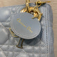 Dior-Mini Lady Dior手袋-三格黛妃-17cm-天藍珐瑯扣