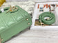 Dior-Mini Lady Dior手袋-三格黛妃-17cm-牛油果綠金扣