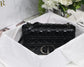 Dior Caro 褶皺漆皮系列 中號25cm-黑色