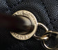 Chanel mini coco handle-黑色球紋牛皮-淡金扣