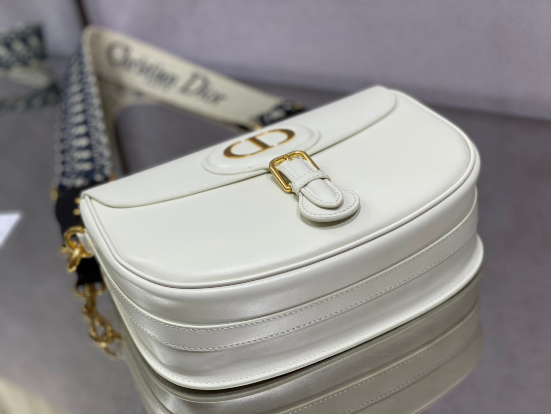 Dior Bobby-大號27cm-白色牛皮