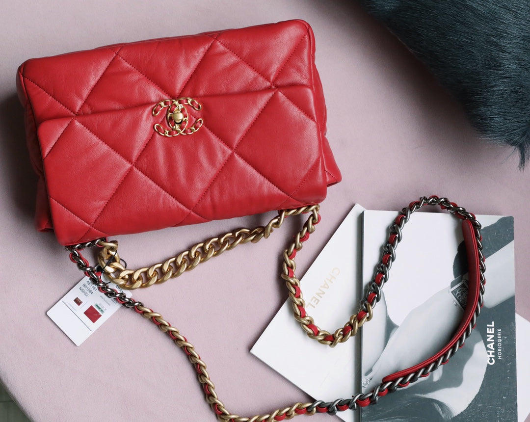Chanel 19Bag-中號紅色