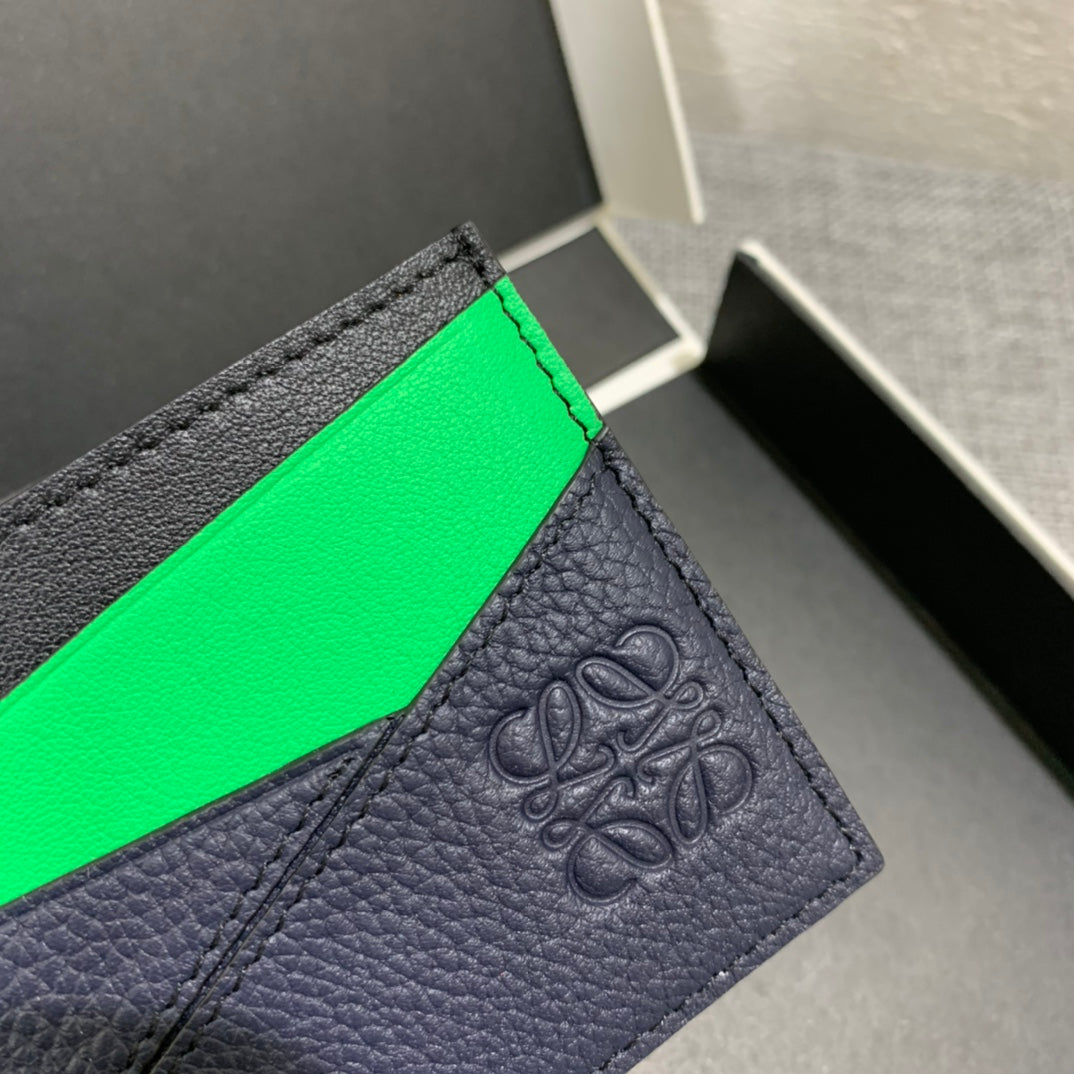 Loewe Plain Card Holder 多色拼接皮革卡包